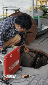 Nhân viên 420exo thi công tại công trình thực tế
